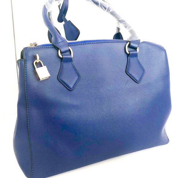 royal blue leather handbag
